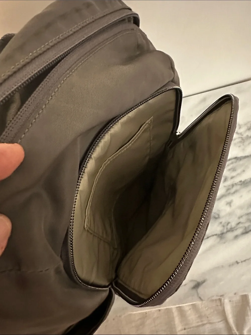 TUMI Voyageur Andorra Gray Nylon Travel School Work Backpack mink Gray